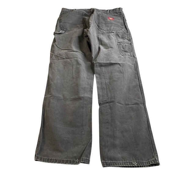 Dickies Men's Relaxed Fit Duck Canvas Carpenter Pants Faded Black 36x34-READ - Picture 3 of 16